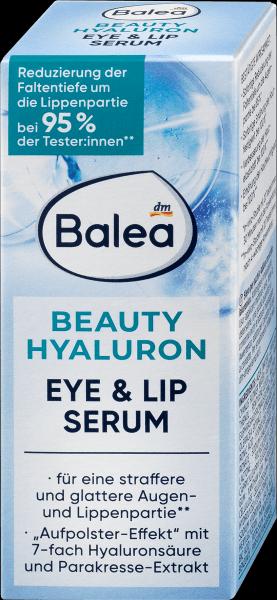 Actual product image dm Balea Beauty Hyaluron Eye & Lip (Serum, 15 ml, Day + Night)