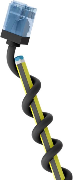 Produktbild Goobay Ultraflexibles CAT 6A Patchkabel, slim, U/UTP, schwarz (U/UTP, CAT6a, 0.50 m)