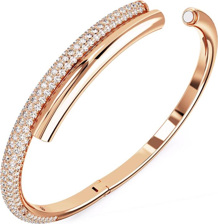 Actual product image Swarovski Dextera Bangle Magnetic Clasp White Rose Gold (16 cm, Swarovski Metal)