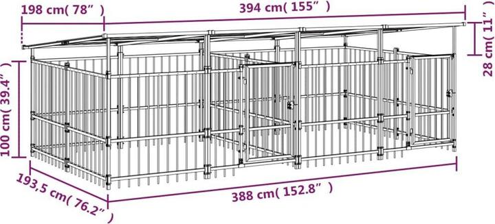 Actual product image VidaXL Onawa (Dog kennel)