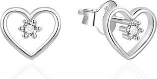 Produktbild Agato - Silver heart earrings with zircon AGT-E100PW