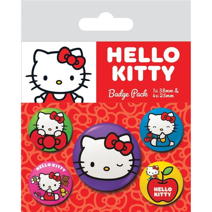 Actual product image Hello Kitty Colourful Poses Badge (Pack of 5)