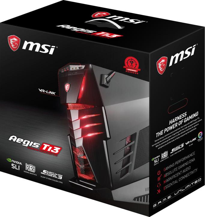 Immagine prodotto MSI Aegis Ti3 (Intel Core i7-7700K, 64 GB, 1024 GB, GeForce GTX 1080)