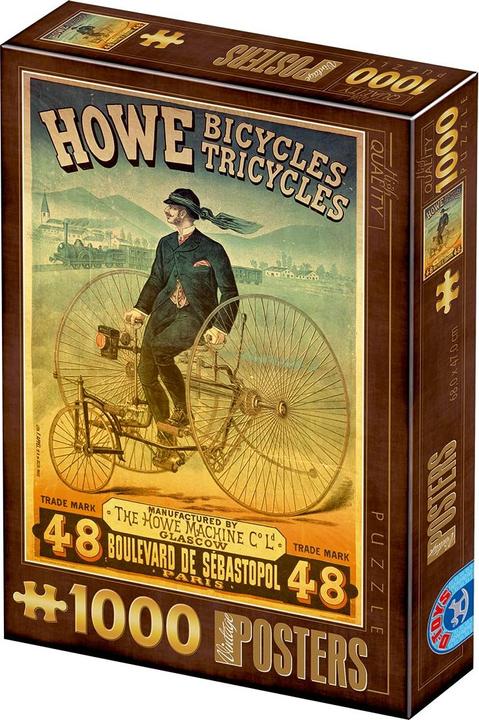 Immagine prodotto D-Toys Puzzle 1000 vecchi manifesti, Fabbrica di biciclette Howe (1000 pezzi)
