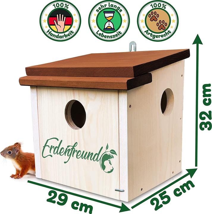 Actual product image Erdenfreund Squirrel tennis house
