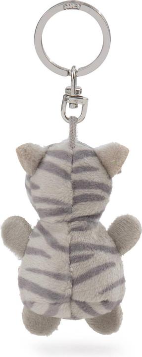 Actual product image Magni NICI Schlüsselanhänger Katze grau gestreift mit Kleeblatt 5cm