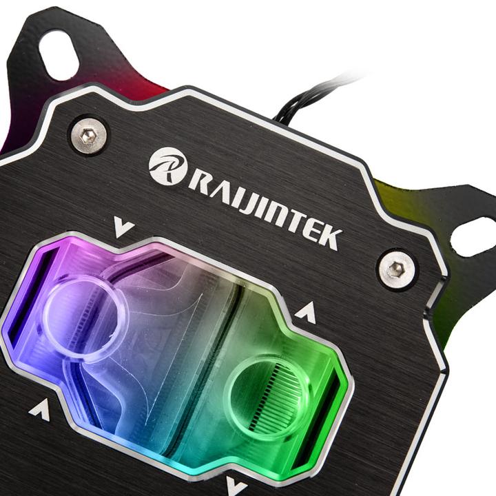 Actual product image Raijintek FORKIS PRO RBW CPU Water Cooler - Nickel + Acrylic