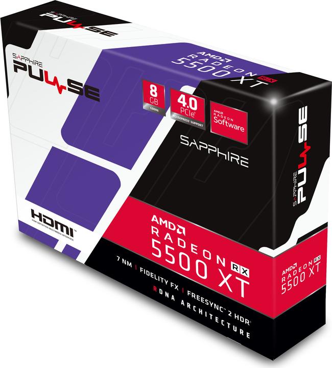 Actual product image Sapphire Pulse Radeon RX 5500 XT SF (4 GB)
