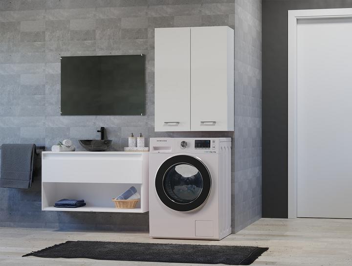 Produktbild Topeshop Schrank über der Waschmaschine POLA MINI DD 64x30xH90 weiss (64 x 30 x 90 cm)