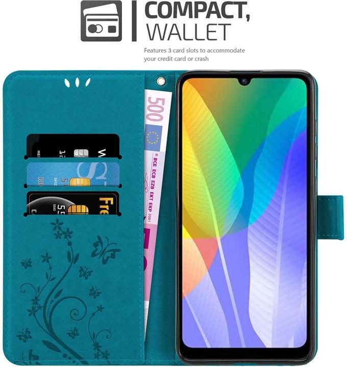Actual product image Cadorabo Flower Book Cover (Huawei Y6p)