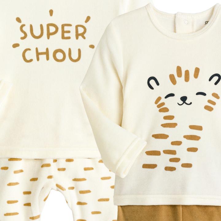 Image du produit La Redoute Collections Lot de 2 pyjamas en velours (74)