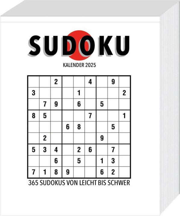 Actual product image Sudoku tear-off calendar 2025 (15 x 18 cm, No binding, German)