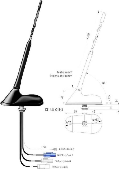 Immagine prodotto Blaupunkt Antenna da tetto attiva DABAGPS