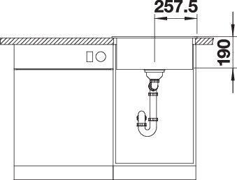 Actual product image Blanco Dalago 5 (Top-mounted sink, 51 cm, 51.50 cm)