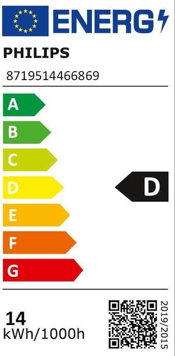 Energie-Label Philips LED-Tube T8 (G13, 14 W, 2100 lm, 1 x, D)