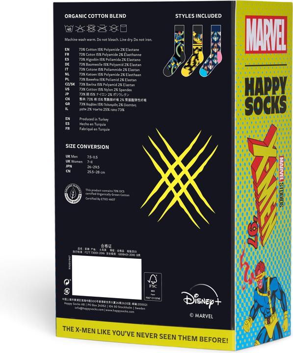 Produktbild Happy Socks Marvel 3-Pack Gift Set (3er Pack, 36 - 40)