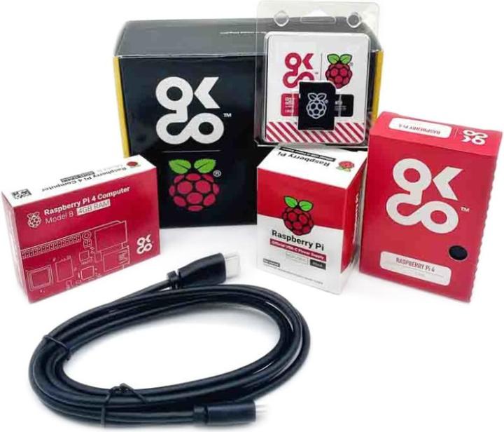 Actual product image Raspberry Pi 4 4G Basic Kit incl. HDMI + 16GB SD