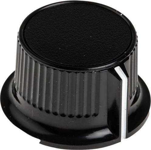 Actual product image Rs Pro Potentiometer knob, plastic, black, 17mm, pack of 5 pieces