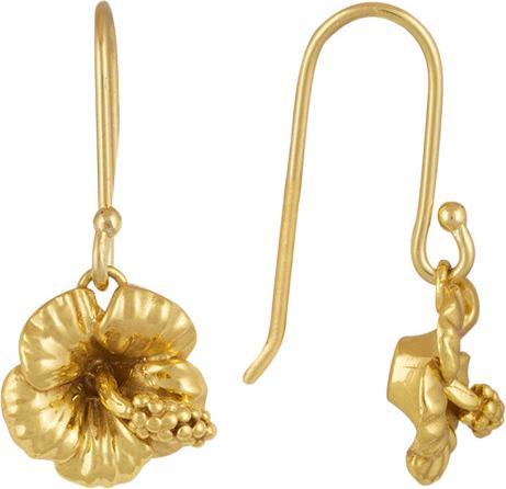 Produktbild Steinkult Ohrringe vergoldet "Hibiskus Ã‰clat" (Messing 18 Kt vergoldet)