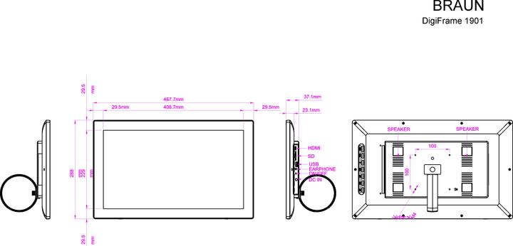 Image du produit Braun Photo DigiFrame 1901 47cm (18.50", 1366 x 768 pixels)