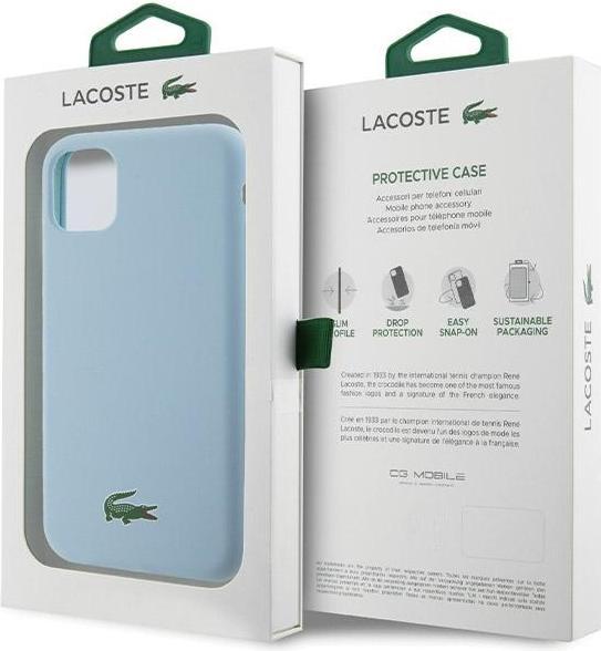 Image du produit Lacoste LCHMN61SLOLB iPhone 11 / Xr 6.1" jasnoniebieski/light blue Hardcase Silicone Croc Logo MagSa (Apple iPhone 11)