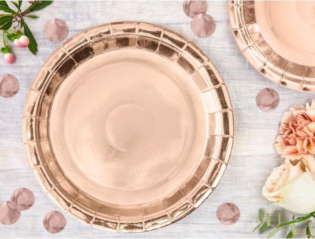 Actual product image Partydeco Plate Rose gold metallic (6 x)