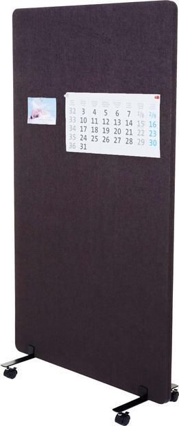 Mendler Acoustic partition, office privacy screen room divider pin board, double wall rollable