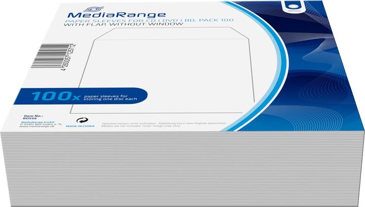 Produktbild MediaRange CD/DVD Papierhüllen ohne Sichtfenster
