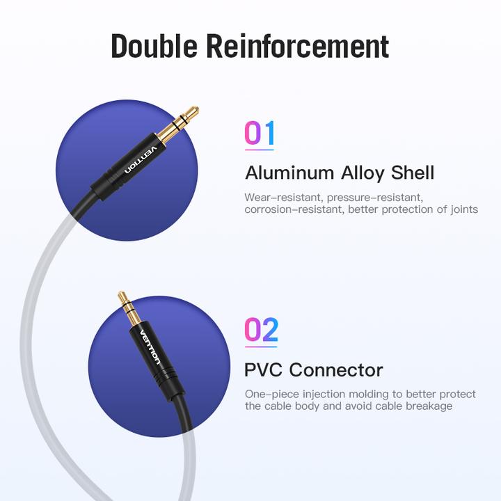 Produktbild Vention 3.5mm Klinke – 2.5mm Klinke (1.50 m, 2.5mm, 3.5mm Klinke (AUX))