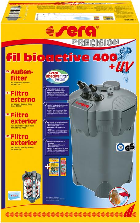 Immagine prodotto Sera Filtro esterno per acquari fil bioactive 400+UV (400 l, Filtri esterni, Acqua dolce)