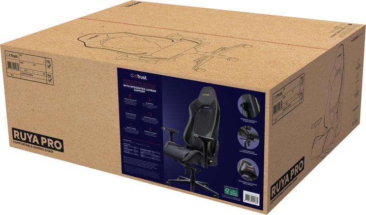 Image du produit Trust GXT 721 Ruya Pro, Siège de jeu universel, 150 kg, 195 cm, Noir, Aluminium, Noir