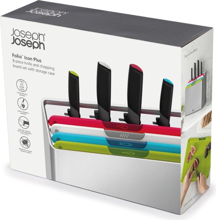 Actual product image Joseph Joseph Knife and chopping board set Folio Icon Plus 8pcs.