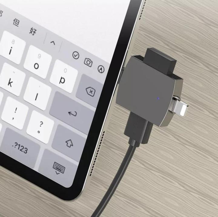 Produktbild PowerGuard 2-in-1 OTG USB-C Lightning to Dual USB 3.0 Adapter (USB Typ C, Lightning)