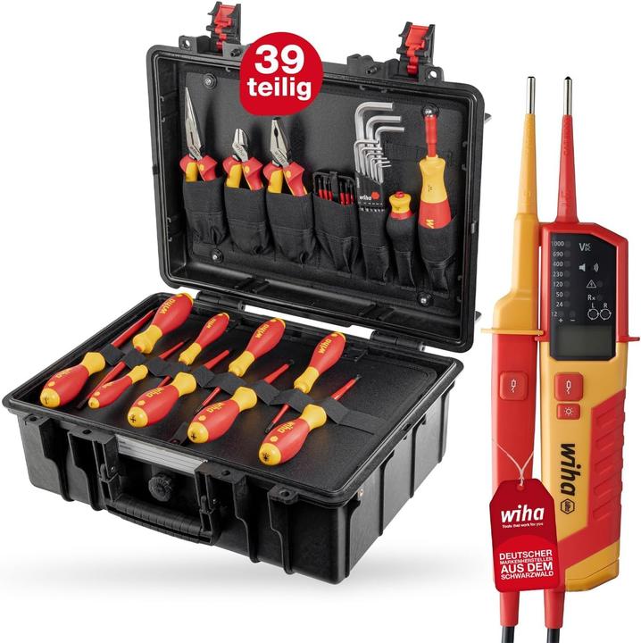 Produktbild Wiha Lehrlingskoffer Elektro-Installation (39-teilig) (39 Teile)
