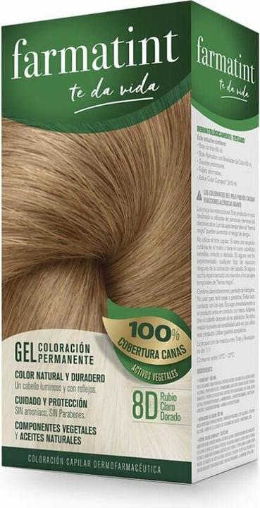Image du produit Farmatint Gel couleur permanent 8d Blond Golden Light 150ml (8D Light Golden Blonde)