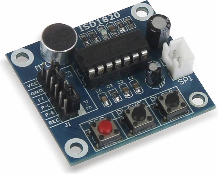 Actual product image Joy-it SBC-SOUNDMODULE - Audio Module - Black - Red - Silver - White - 37 mm - 43 mm -