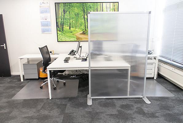 Image du produit smiT Cloison modulaire, transparente, h x l x p 1850 x 1250 x 500 mm, cadre en