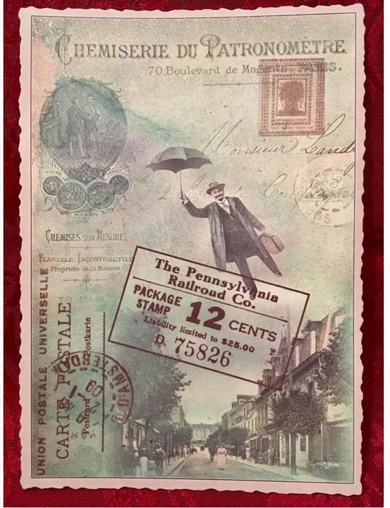 Immagine prodotto Pappnoptikum 5030 - Cartolina vintage uomo con ombrello (con mica)