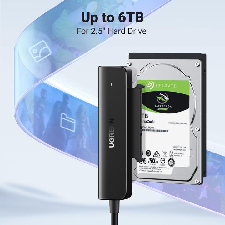 Actual product image Ugreen USB-C to SATA 3.0 Adapter for 2.5" SATA SSD HDD
