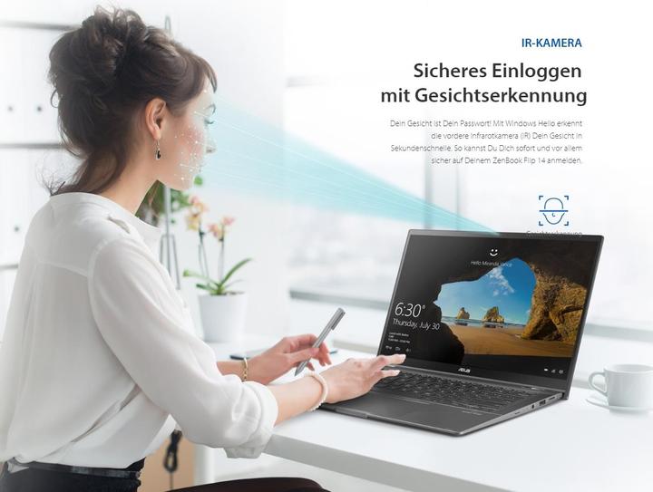 Produktbild ASUS ZenBook Flip 14 (14", Intel Core i7-10510U, 16 GB, 1000 GB, CH)