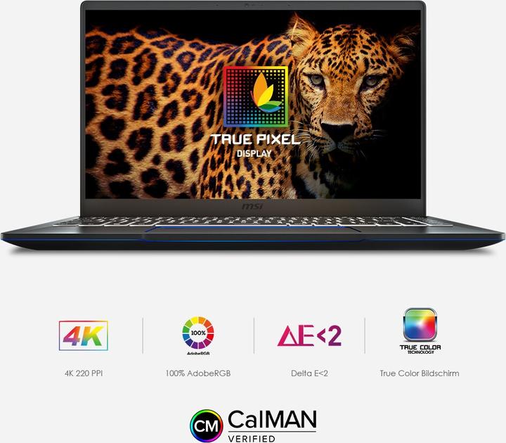 Actual product image MSI Prestige 14 (14", Intel Core i7-10710U, 16 GB, 1000 GB, DE)