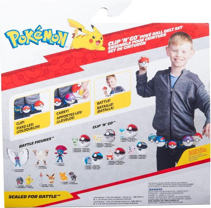 Immagine prodotto Jazwares Pokémon Clip'n'Go Cintura Poké Set Pokéball, Flottball e Pichu