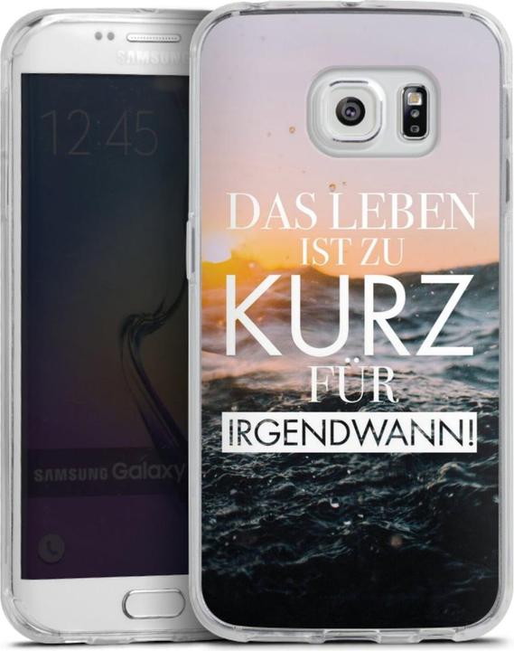 Produktbild DeinDesign Silikon Hülle für Samsung Galaxy S6 Edge Handyhülle Case Smartphone Schutzhülle Spruch Meer (Samsung Galaxy S6 Edge)