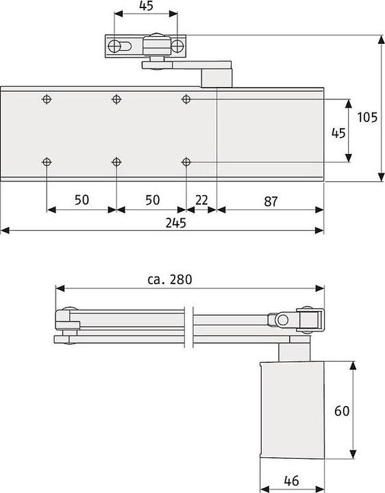 Actual product image Abus 9603 V silver (Entrance door, Object door, Indoor)