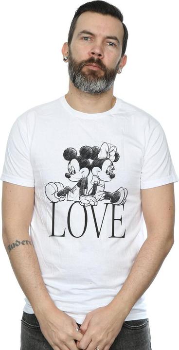 Actual product image Disney Mens Mickey And Minnie Mouse Love T-Shirt (XXL)