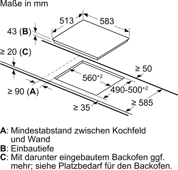 Produktbild Bosch Hausgeräte Elektrokochfeld NKE645GA2E Aufliegend