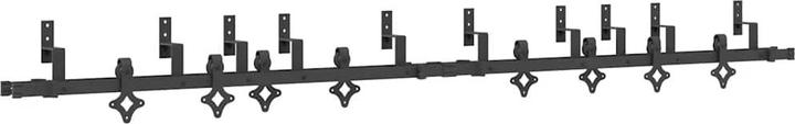 Produktbild VidaXL Schiebetürbeschlag-Set 152,5 cm Stahl Schwarz Schiebetürbeschlag Satz