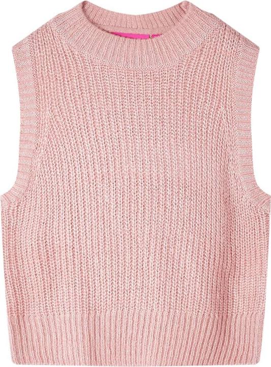 VidaXL Kinder-Pulloverweste Gestrickt Hellrosa 92,Material: 67 (92)