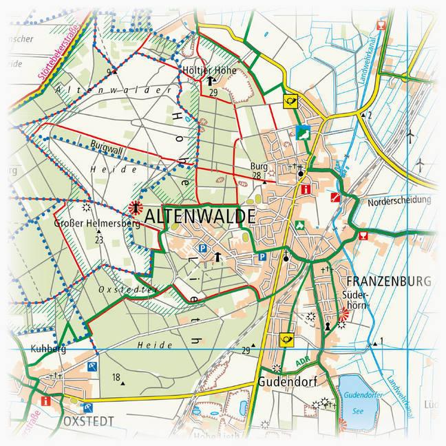 Actual product image Cuxhaven and environs (with city map) 1:60 000 60000