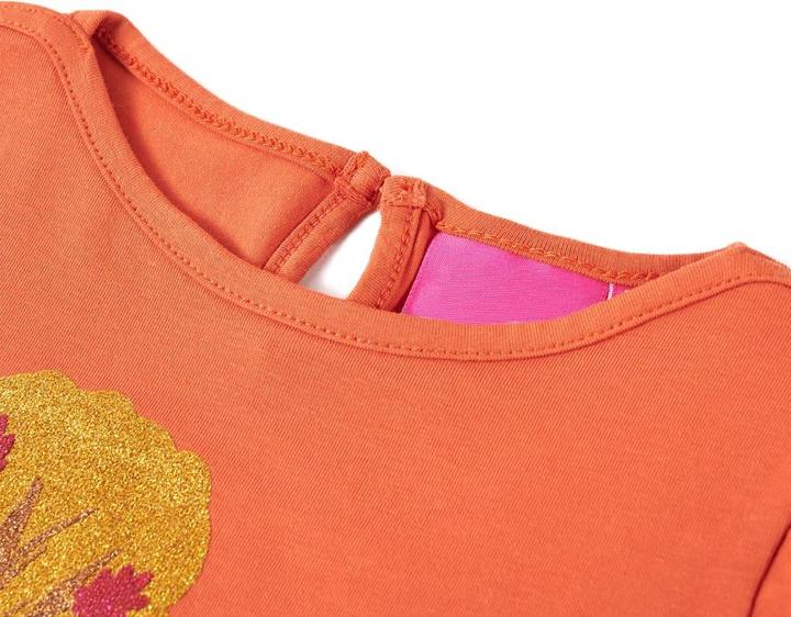 Produktbild VidaXL Kinder-Langarmshirt Dunkelorange 140,Material: 95 (140)